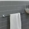 Bathroom WC Towel Rail Chrome Square Wall Mounted Stylish Modern -Comfort Bathroom Store 18080998 1