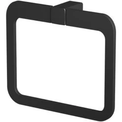 Bathroom WC Towel Ring Black Square Wall Mounted Stylish Modern -Comfort Bathroom Store 18081013 3