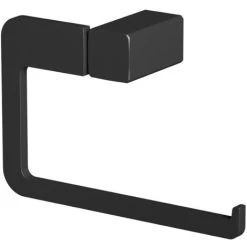 Bathroom WC Set Towel Ring Toilet Roll Holder Black Square Wall Mounted Stylish -Comfort Bathroom Store 18081035 5
