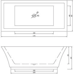SIMBA FREESTANDING BATHTUB MODERN DESIGN BATH TUB Susan 170 X 80 Cm NEW 11 SIMBA FREESTANDING BATHTUB MODERN DESIGN BATH TUB Susan 170 X 80 Cm NEW -Comfort Bathroom Store 18368516 5