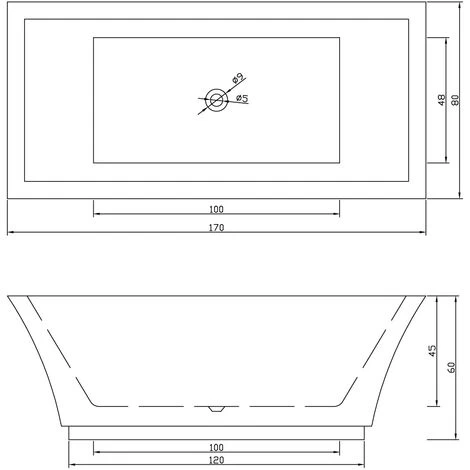 SIMBA FREESTANDING BATHTUB MODERN DESIGN BATH TUB Susan 170 X 80 Cm NEW 7 SIMBA FREESTANDING BATHTUB MODERN DESIGN BATH TUB Susan 170 X 80 Cm NEW - Image 5