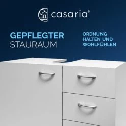 Under Sink Cabinet Base 3 Drawers + 1 Large Door Practical Vanity Unit White -Comfort Bathroom Store 18456813 5