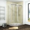 ELEGANT 1200 X 800 Mm Left Quadrant Shower Enclosure Sliding Glass Cubicle Door With Tray + Waste 1 ELEGANT 1200 X 800 Mm Left Quadrant Shower Enclosure Sliding Glass Cubicle Door With Tray + Waste -Comfort Bathroom Store 18459650 1