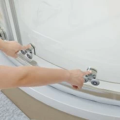 ELEGANT 1200 X 800 Mm Left Quadrant Shower Enclosure Sliding Glass Cubicle Door With Tray + Waste 10 ELEGANT 1200 X 800 Mm Left Quadrant Shower Enclosure Sliding Glass Cubicle Door With Tray + Waste -Comfort Bathroom Store 18459650 4