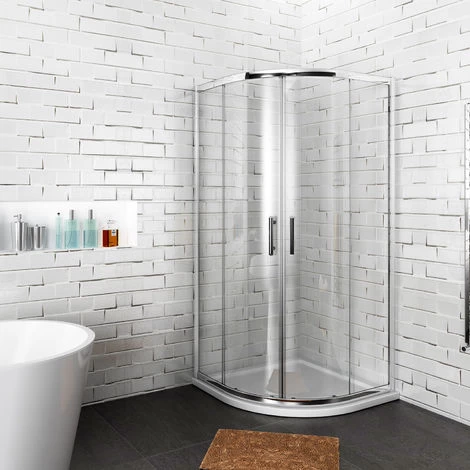 ELEGANT 900x900mm Quadrant Shower Enclosure 6mm Easy Clean Glass Sliding Door With Bar Handles 3 ELEGANT 900x900mm Quadrant Shower Enclosure 6mm Easy Clean Glass Sliding Door With Bar Handles