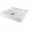 Modern Square Shower Tray 760 X 760mm Easy Plumb Slimline Lightweight White -Comfort Bathroom Store 18658870 1