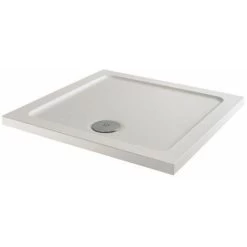 Modern Square Shower Tray 800 X 800mm Low Profile Slimline Lightweight White