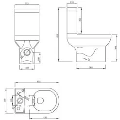Orchard Eden Close Coupled Toilet With Soft Close Toilet Seat -Comfort Bathroom Store 18669865 3