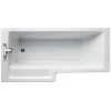 Ideal Standard Tempo Cube L-Shaped Shower Bath 1700mm X 700mm/850mm Left Handed 0 Tap Hole -Comfort Bathroom Store 18731618 1