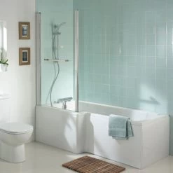 Ideal Standard Tempo Cube L-Shaped Shower Bath 1700mm X 700mm/850mm Left Handed 0 Tap Hole 8 Ideal Standard Tempo Cube L-Shaped Shower Bath 1700mm X 700mm/850mm Left Handed 0 Tap Hole -Comfort Bathroom Store 18731618 3