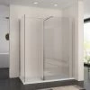 ELEGANT 1200 X 800 Mm Walk In Wetroom Shower Enclosure Panel With Stone Tray And 300mm Flipper Panel -Comfort Bathroom Store 18982330 1