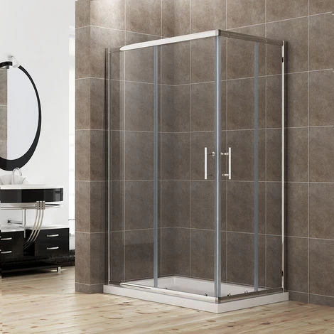 ELEGANT Shower Enclosure 1000 X 700 Mm Sliding Corner Entry Shower Enclosure Door Cubicle With Tray 3 ELEGANT Shower Enclosure 1000 X 700 Mm Sliding Corner Entry Shower Enclosure Door Cubicle With Tray