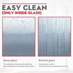 ELEGANT 900mm Walk In Wetroom Shower Enclosure 8mm Easy Clean Glass Frameless Shower Screen Panel -Comfort Bathroom Store 19231663 4