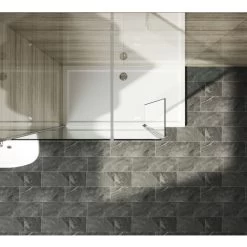 ELEGANT 800mm Walk In Shower Screen Tougheded Safety Wet Room With 300mm Flipper Panel -Comfort Bathroom Store 19231711 3