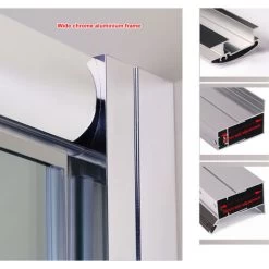 ELEGANT 1000 X 700 Mm Pivot Hinge Shower Enclosure Shower Screen Cubicle With Side Panel -Comfort Bathroom Store 19231789 5