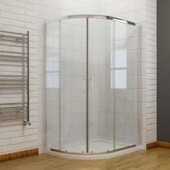 ELEGANT 900 X 800 Mm Quadrant Shower Cubicle Enclosure Sliding Door Easy Clean
