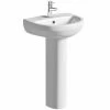 Orchard Eden 1 Tap Hole Full Pedestal Basin 550mm -Comfort Bathroom Store 19279355 1