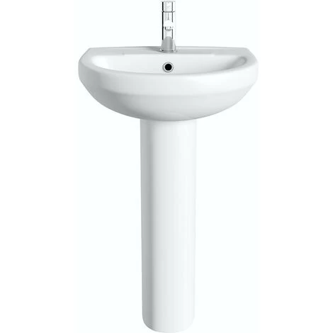Orchard Eden 1 Tap Hole Full Pedestal Basin 550mm 6 Orchard Eden 1 Tap Hole Full Pedestal Basin 550mm - Image 4