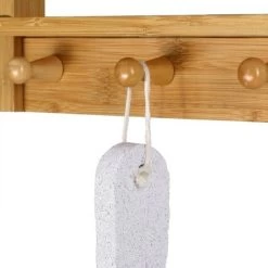 Casaria Shower Shelf Bamboo Hanging Shelves Organizer Caddy 3 Tiers Storage 70x28,5x10 Cm -Comfort Bathroom Store 19346669 3