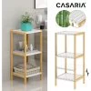 Freestanding Bamboo Bathroom Shelf White 3 Tiers -Comfort Bathroom Store 19346674 1