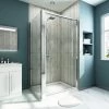 ELEGANT 800 X 800 Mm Pivot Hinge Shower Enclosure Shower Screen Reversible Cubicle Door With Side Panel -Comfort Bathroom Store 19707832 1