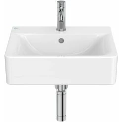 Ideal Standard Concept Cube 1 Tap Hole Wall Hung Basin 500mm -Comfort Bathroom Store 19857112 4
