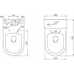 Ceramica Arles Space Saving Toilet & Soft Close Seat -Comfort Bathroom Store 19967585 4