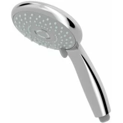 Bathroom Round Shower Handset Head 3 Mode Chrome 120mm Adjustable Multi Spray