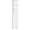 HOMCOM 165cm Freestanding Slimline Bathroom Storage Cabinet W/ 6 Shelves White -Comfort Bathroom Store 20261710 1