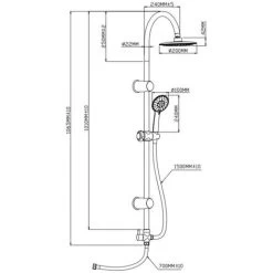Overhead Shower Set JAMAICA FRESH Chrome SCHÜTTE -Comfort Bathroom Store 20293532 3