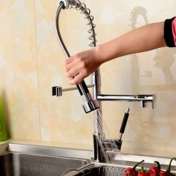 Modern Mono Monobloc Single Pull Out Spray Head T Kitchen Mixer Tap Hasaki 11 Modern Mono Monobloc Single Pull Out Spray Head T Kitchen Mixer Tap Hasaki -Comfort Bathroom Store 20313594 5