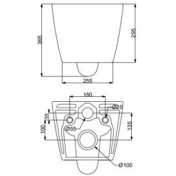 Bathroom Modern Wall Hung Toilet Pan Round WC Soft Close Toilet Seat White -Comfort Bathroom Store 20328913 5