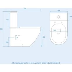 Modern Rimless Close Coupled Toilet Ceramic With Soft Closing Seat White Magus -Comfort Bathroom Store 20486722 5