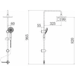 Bathroom Mixer Shower Kit Adjust Riser Rail Hose Chrome Round Dual Head Chrome -Comfort Bathroom Store 20691855 5