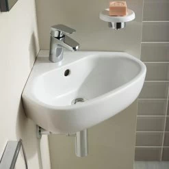 Ideal Standard Echo Corner Handrinse Basin 450mm Wide - 1 Tap Hole 8 Ideal Standard Echo Corner Handrinse Basin 450mm Wide - 1 Tap Hole -Comfort Bathroom Store 20911738 3