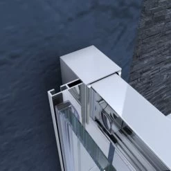 ELEGANT 1200mm Sliding Shower Door 6mm Toughened Glass Bathroom Screen Panel Reversible Shower Door For Bath 9 ELEGANT 1200mm Sliding Shower Door 6mm Toughened Glass Bathroom Screen Panel Reversible Shower Door For Bath -Comfort Bathroom Store 21538661 3