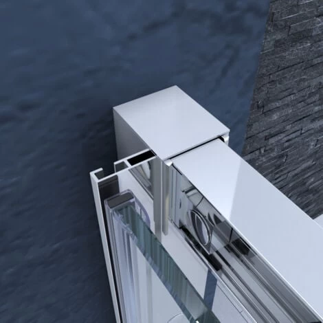 ELEGANT 1200mm Sliding Shower Door 6mm Toughened Glass Bathroom Screen Panel Reversible Shower Door For Bath 5 ELEGANT 1200mm Sliding Shower Door 6mm Toughened Glass Bathroom Screen Panel Reversible Shower Door For Bath - Image 3