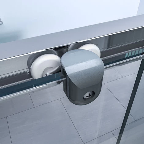 ELEGANT 1200mm Sliding Shower Door 6mm Toughened Glass Bathroom Screen Panel Reversible Shower Door For Bath 7 ELEGANT 1200mm Sliding Shower Door 6mm Toughened Glass Bathroom Screen Panel Reversible Shower Door For Bath - Image 5