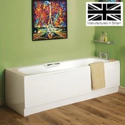 1675mm No Tap Holes 8mm Single Ended Bath -Comfort Bathroom Store 22291773 5