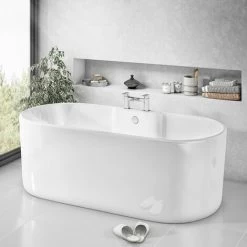 Freestanding Modern Double Ended Freestanding Bath 1700mm - Harlow By Voda Design