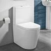 Rimless Close Coupled Modern Toilet - With Soft Close Seat (Fully Back To Wall) 2 Rimless Close Coupled Modern Toilet - With Soft Close Seat (Fully Back To Wall) -Comfort Bathroom Store 22297729 1