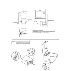 Rimless Close Coupled Modern Toilet - With Soft Close Seat (Fully Back To Wall) -Comfort Bathroom Store 22297729 4