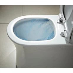 Rimless Close Coupled Modern Toilet - With Soft Close Seat (Fully Back To Wall) -Comfort Bathroom Store 22297729 5