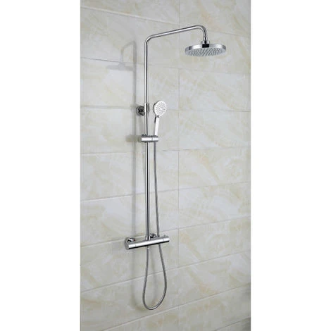 Round Thermostatic Cool Touch Chrome Plated Full Shower Kit 4 Round Thermostatic Cool Touch Chrome Plated Full Shower Kit - Image 2