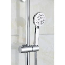Round Thermostatic Cool Touch Chrome Plated Full Shower Kit 9 Round Thermostatic Cool Touch Chrome Plated Full Shower Kit -Comfort Bathroom Store 22297828 3