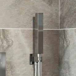 Thermostatic Square Concealed Shower Wall Mounted Handset Heads Bath Filler -Comfort Bathroom Store 22764709 5
