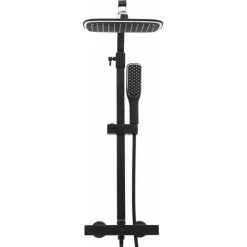 Dual Head Shower Set With Mixer And Hose Black VidaXL -Comfort Bathroom Store 22866680 4