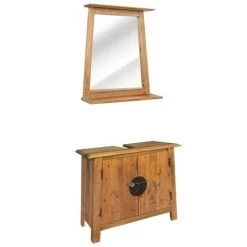 Hommoo Bathroom Furniture Set Recycled Solid Recycled Pinewood VD11981