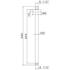 Vema Round Ceiling Mounted Shower Arm - Chrome -Comfort Bathroom Store 23085925 2