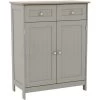 Priano 2 Drawer 2 Door Freestanding Cabinet Bathroom Storage Cupboard, Grey -Comfort Bathroom Store 23425540 1